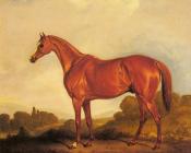 约翰弗恩利 - A Portrait of the Racehorse Harkaway, the Winner of Goodwood